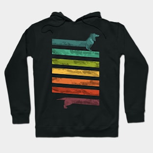 Geometry Vintage Origami Colorful Dachshund Hoodie